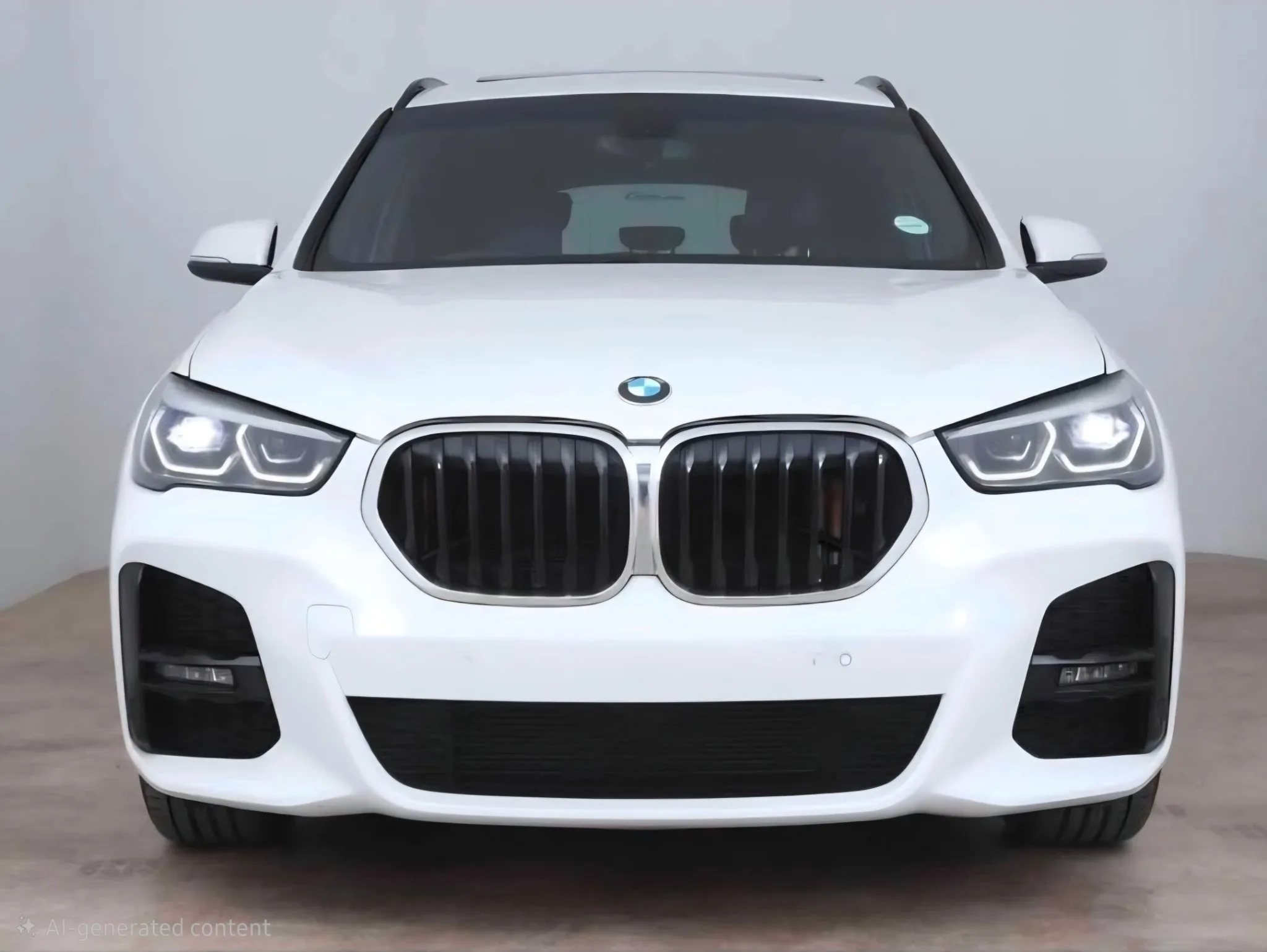 Original Real estate property photo: The photo depicts a white vehicle in a studio-like setting, where lighting appears neutral but slightly flat, lacking depth and contrast. To optimize for MLS compliance, enhancements will focus on improving contrast while maintaining a natural look to capture the vehicle's details accurately. Brightness will be gently increased to counter any slight shadows, and contrast will be adjusted to enhance the definition of the vehicle’s features against the backdrop.