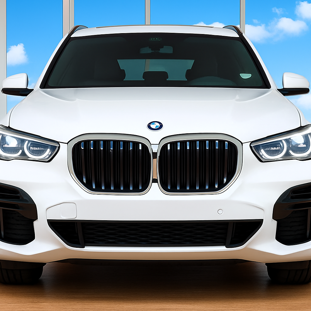 Enhanced Real estate property photo: The photo depicts a white vehicle in a studio-like setting, where lighting appears neutral but slightly flat, lacking depth and contrast. To optimize for MLS compliance, enhancements will focus on improving contrast while maintaining a natural look to capture the vehicle's details accurately. Brightness will be gently increased to counter any slight shadows, and contrast will be adjusted to enhance the definition of the vehicle’s features against the backdrop.